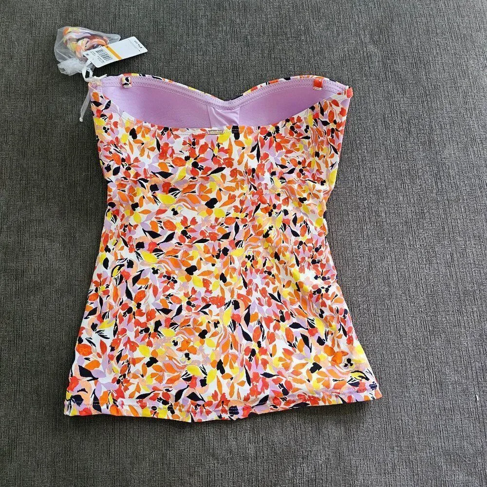 Anne cole Women's Twist Front Bandeau Swim Top size Small